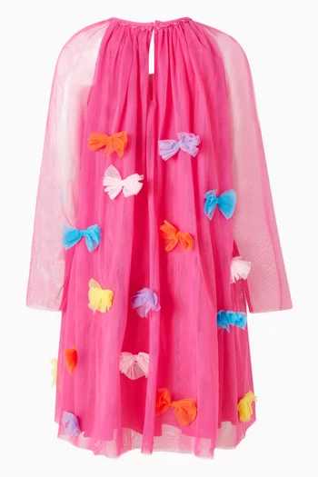 فستان بعقدة تول 