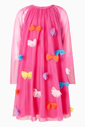 فستان بعقدة تول 