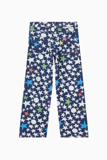 Star-print Jeans in Cotton