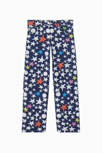 Star-print Jeans in Cotton
