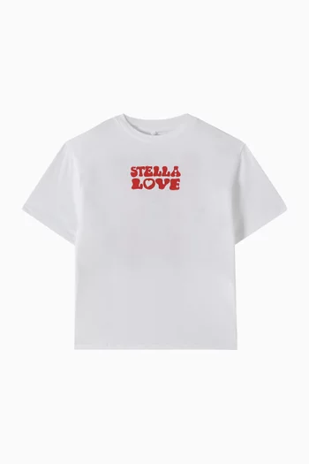 Love-print T-shirt in Cotton