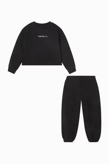 بدلة رياضية بشعار الماركة صوف قطني