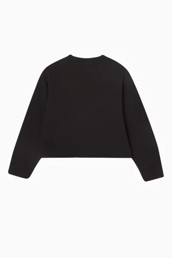 سويت شيرت بطبعة شعار الماركة قطن