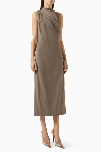 Draped Midi Dress