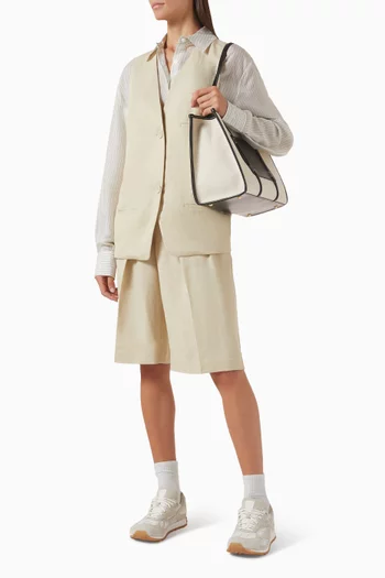 شورت برمودا بيلباو بطيّات مزيج كتان