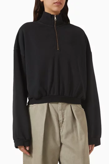 Flea Crop Sweatshirt in Cotton