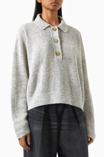 Vicky Buttoned Sweater in Knit