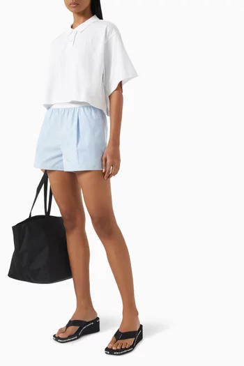 Crop Polo T-shirt in Jersey