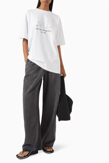 Oversized Graphic T-shirt in Cotton
