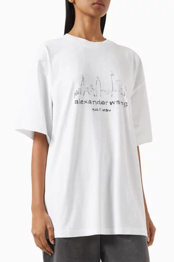 Oversized Graphic T-shirt in Cotton