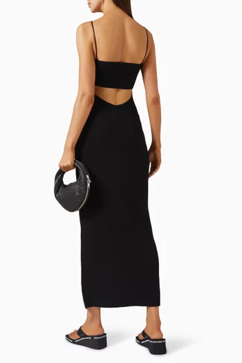 Cut-out Slip Dress in Viscose Blend