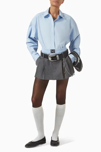 Pre-styled Chain Skort in Wool Blend