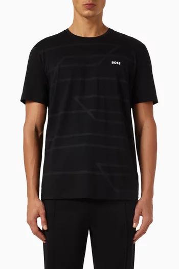 Melange Print T-shirt in Cotton