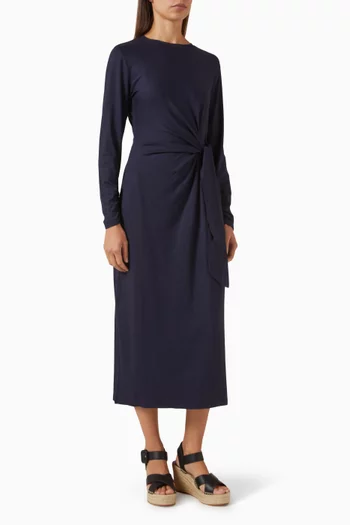 Tie-up Midi Dress in Jersey