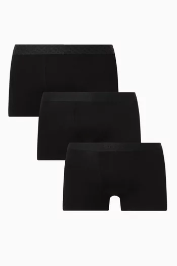 Logo Trunks in Stretch Cotton, Set of 3