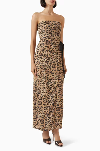 Cinefila Jaguar Maxi Dress in Viscose