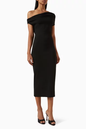 Debra Midi Dress in Viscose-blend