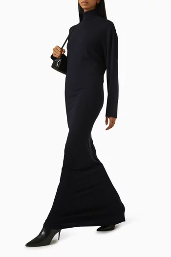 فستان لارا بياقة عالية صوف وكشمير