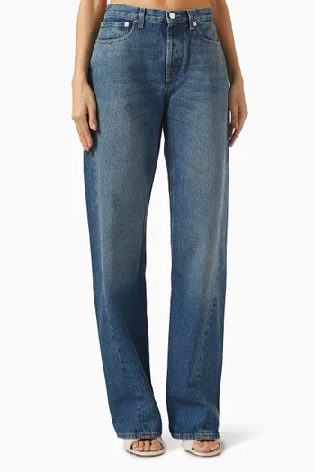 بنطال جينز ديليتا بخصر منخفض دينم