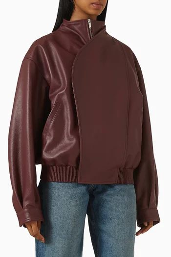 Salma Bomber Jacket in Leather