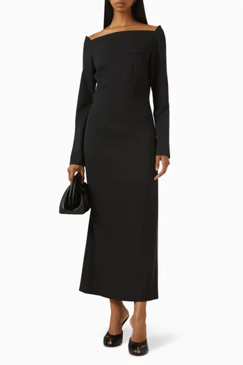 فستان مارتينا بأكتاف مكشوفة صوف بكر