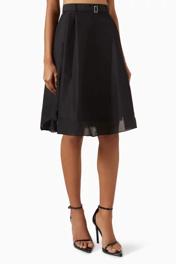 Belted Flounce Chiffon Combo Skirt