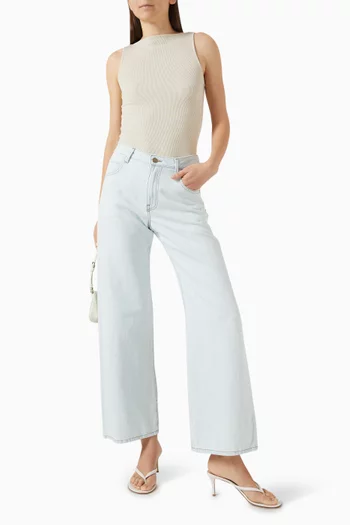 Slouchy Straight-leg Jeans in Denim