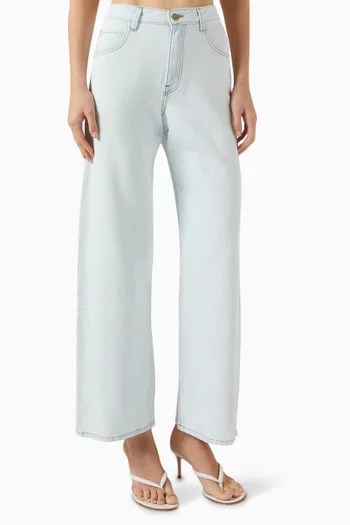 Slouchy Straight-leg Jeans in Denim