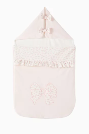 Bow-detail Sleeping Bag in Organic Cotton