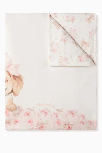 Romantic Puppy Blanket in Cotton