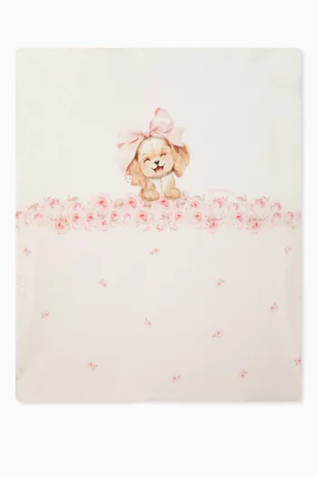 Romantic Puppy Blanket in Cotton