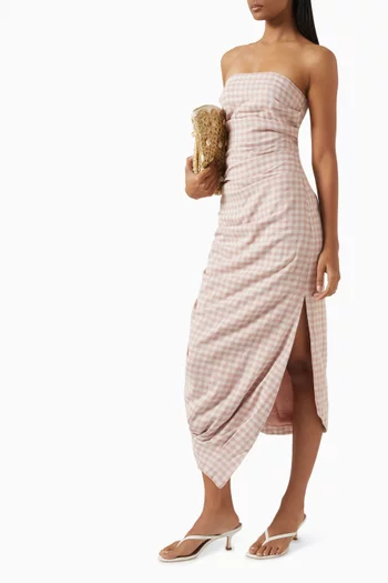 Eliana Check Dress in Cotton