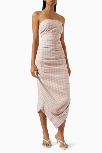 Eliana Check Dress in Cotton