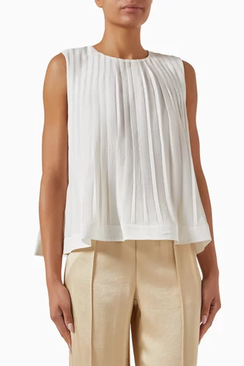 Pleated A-line Top