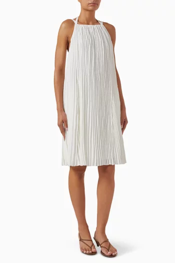 Pleated A-line Dress