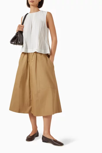 Full Midi Skirt in Cotton