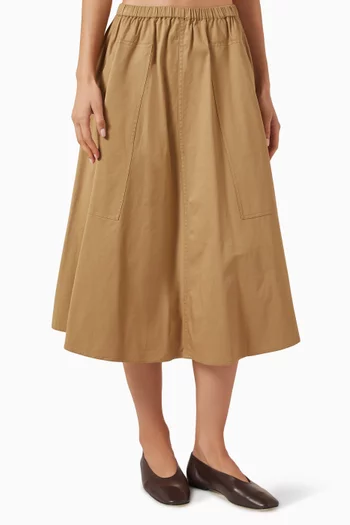 Full Midi Skirt in Cotton
