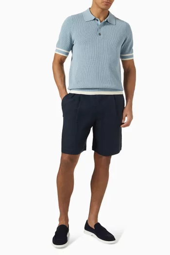 شورت كتان مطاطي