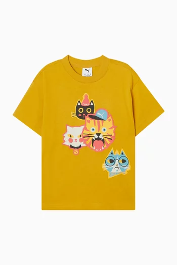 Moody Cat T-shirt in Cotton