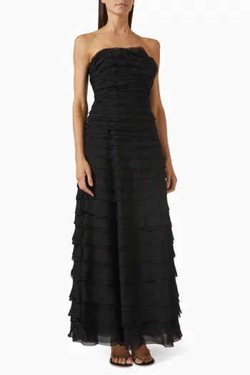 Pepper Layered Gown in Viscose