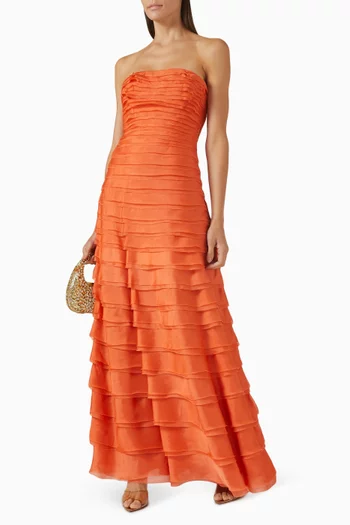 Pepper Layered Gown in Viscose