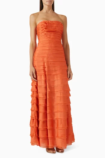 Pepper Layered Gown in Viscose