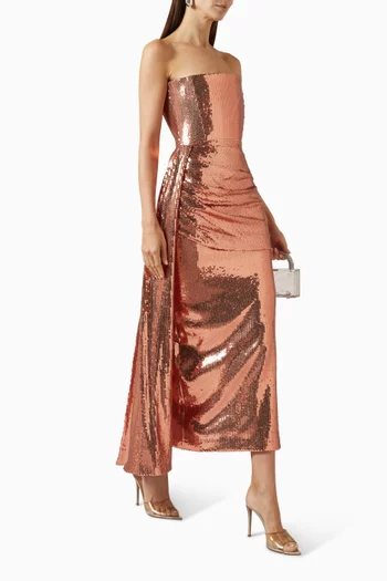 Sequin-embellished Dress in Mesh