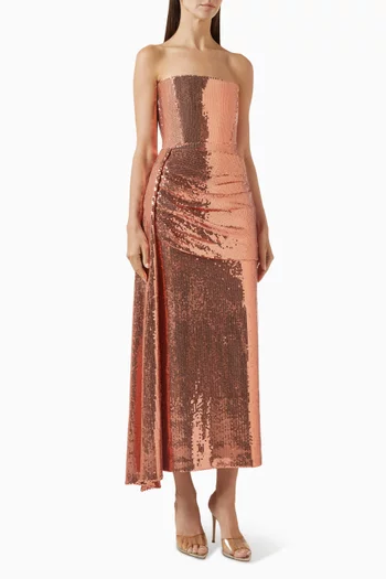Sequin-embellished Dress in Mesh