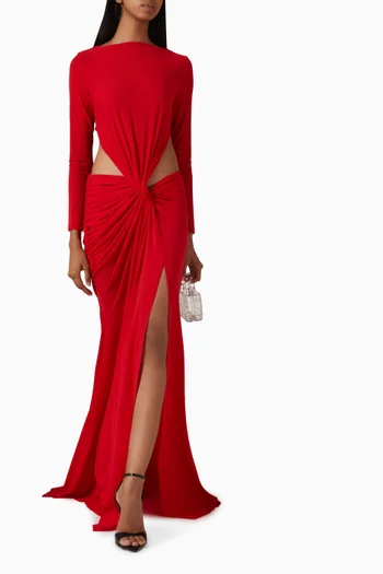 Twist Gown in Crepe-jersey