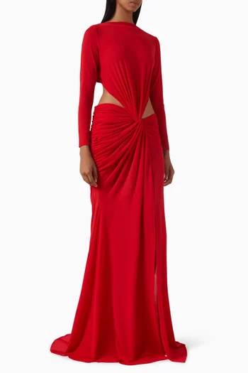 Twist Gown in Crepe-jersey