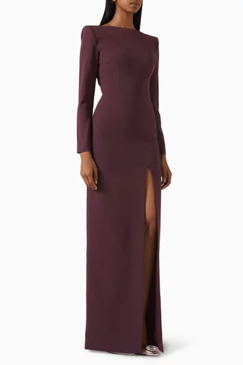 Column Gown in Crepe