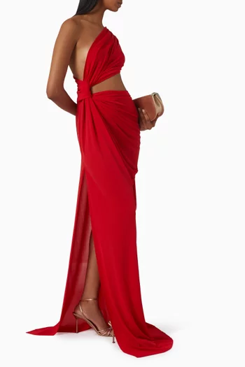Draped Gown in Crepe-jersey