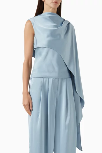 Estelle Poncho Blouse in Satin