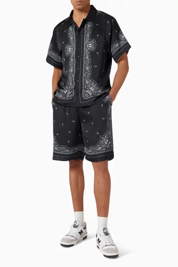 Paisley Print Shirt in Recycled Satin